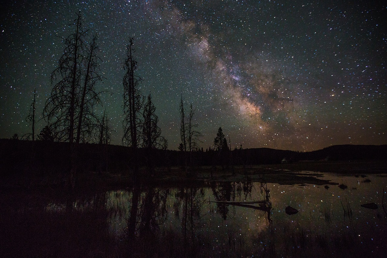 Image - firehole lake milky way