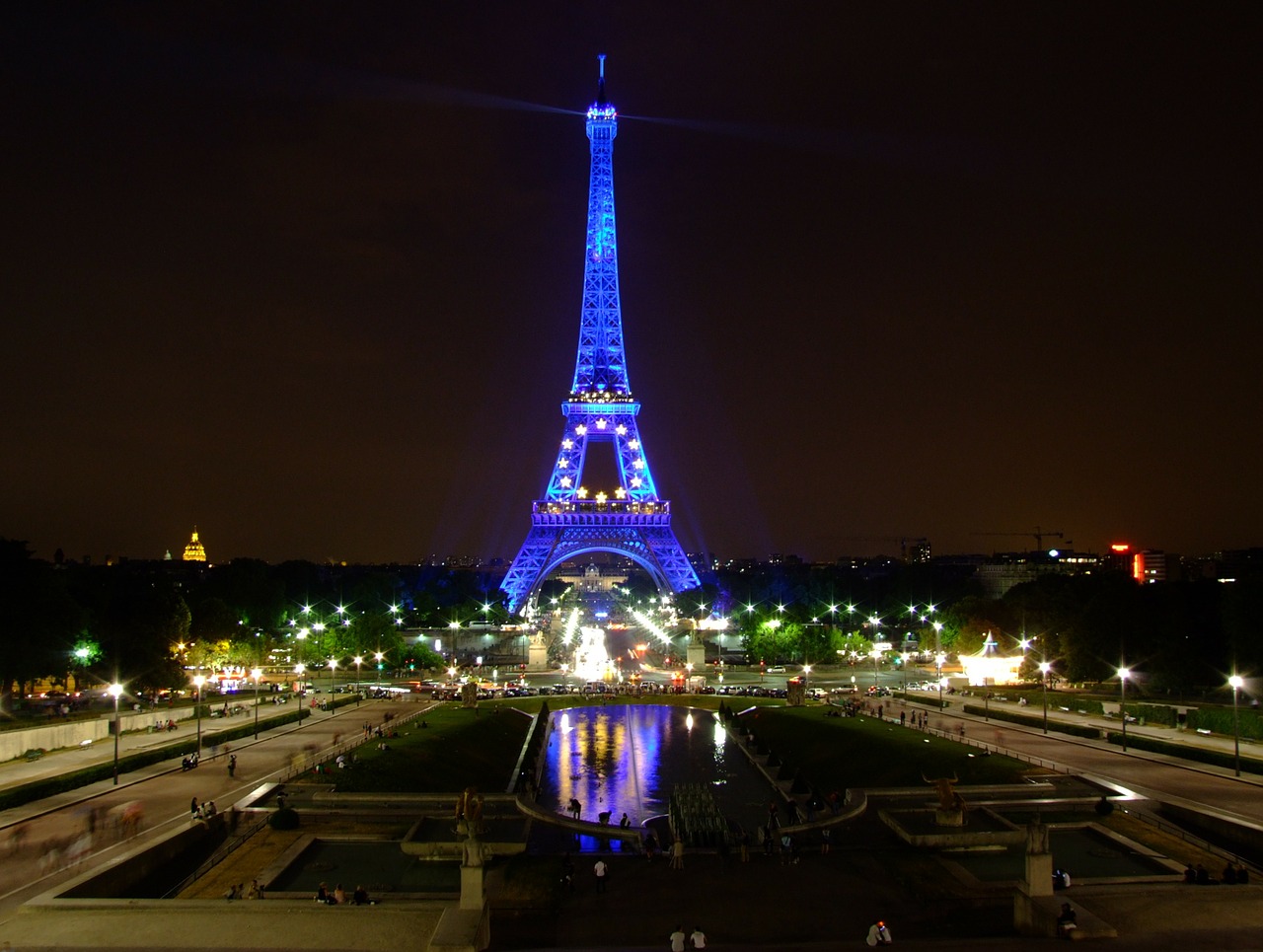 Image - paris france sky night evening