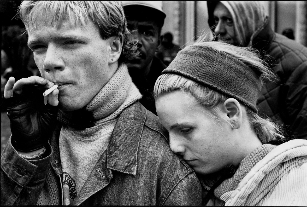 Image - people young homeless couple group