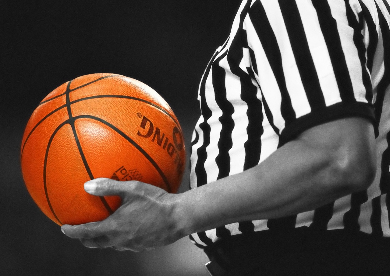 Image - basketball referee game orange