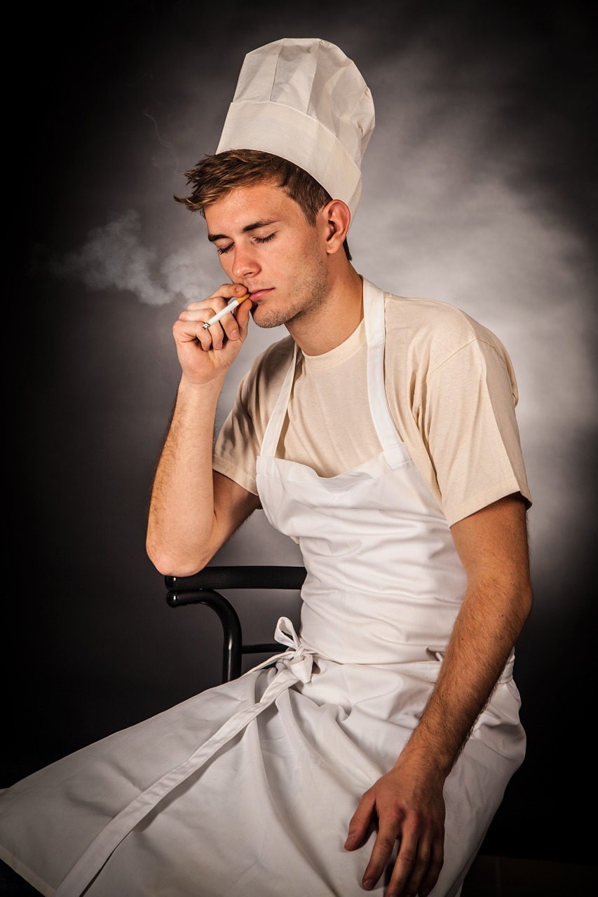 Image - cooking smoking cigarette kitchen