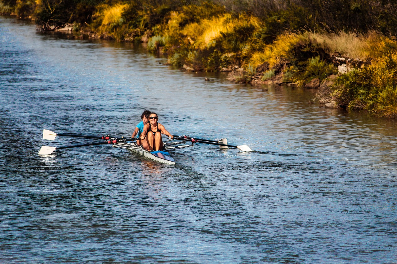 Image - rowing rowing boat channel water