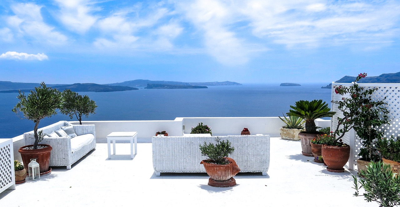 Image - greece sea sea view terrace