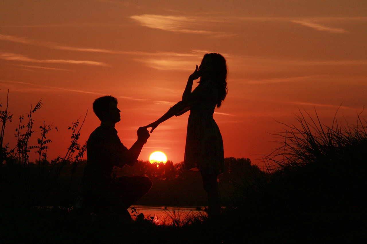 Image - couple love sunset