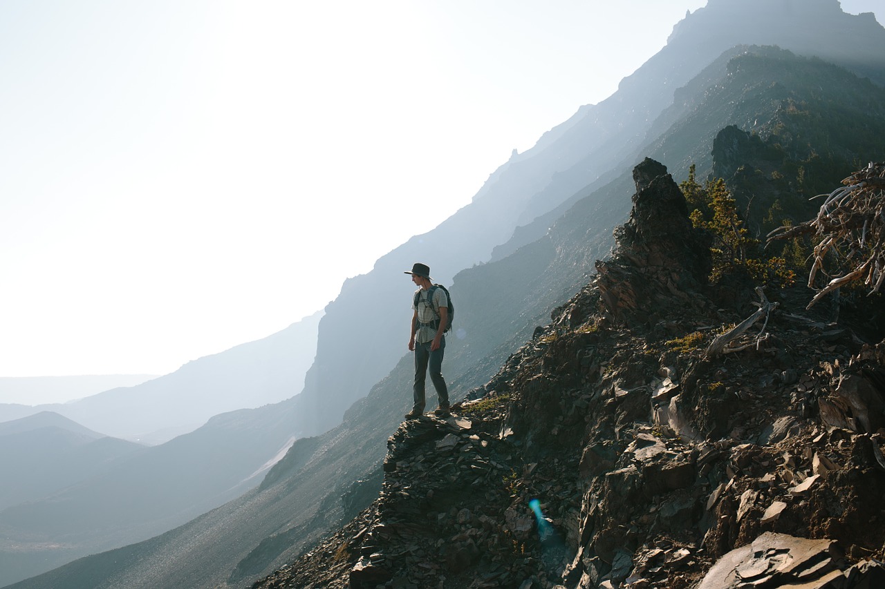 Image - mountain hiker hiking nature