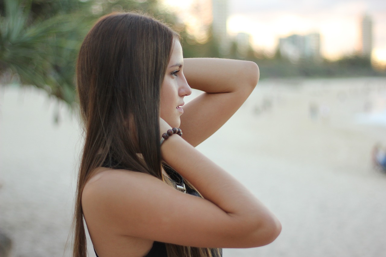 Image - woman profile female girl portrait