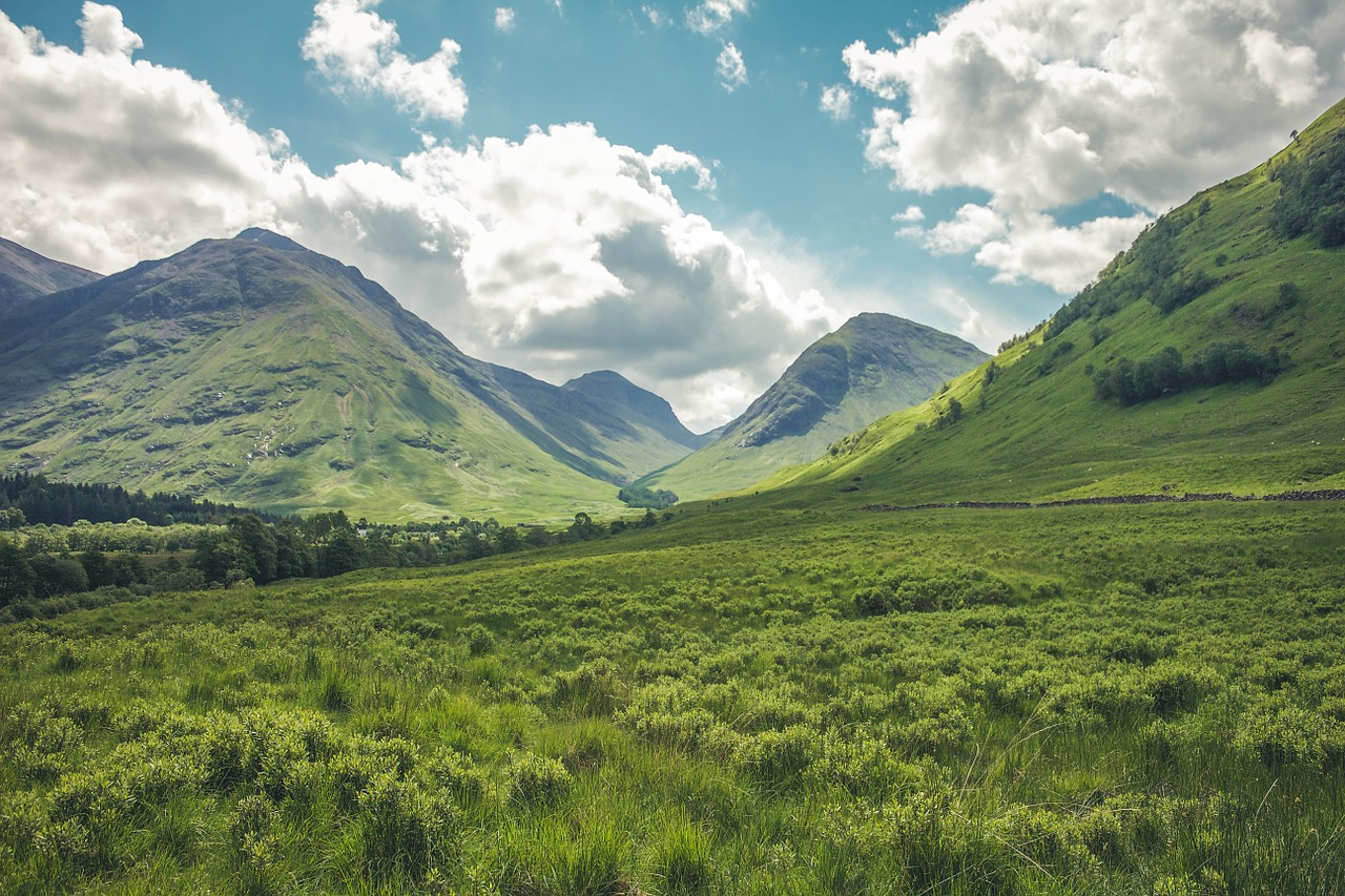 Image - mountains landscape meadow nature