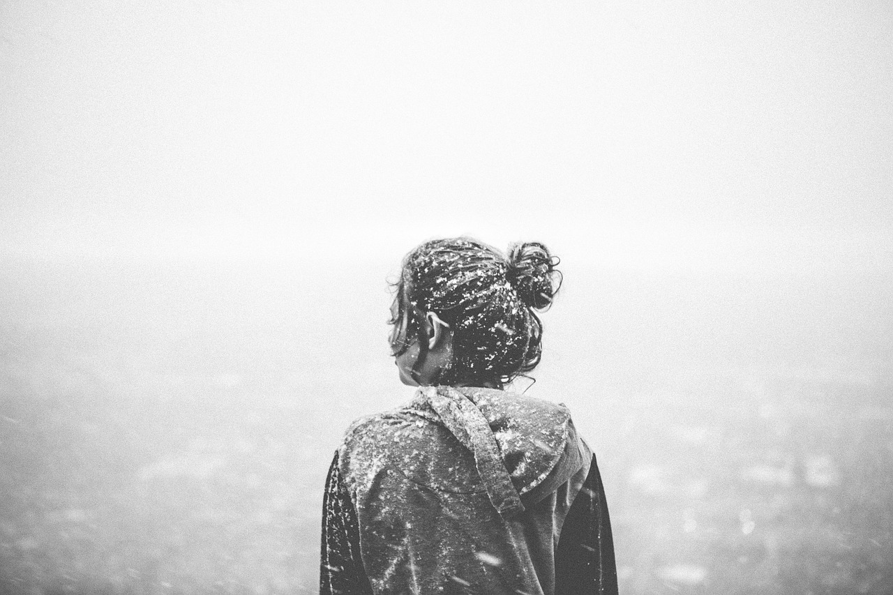 Image - girl woman snow blizzard people