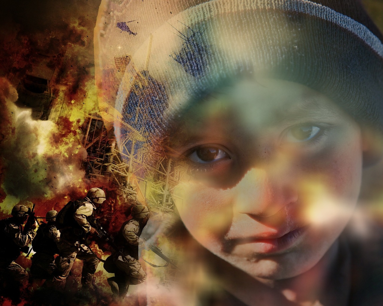 Image - war refugees children help