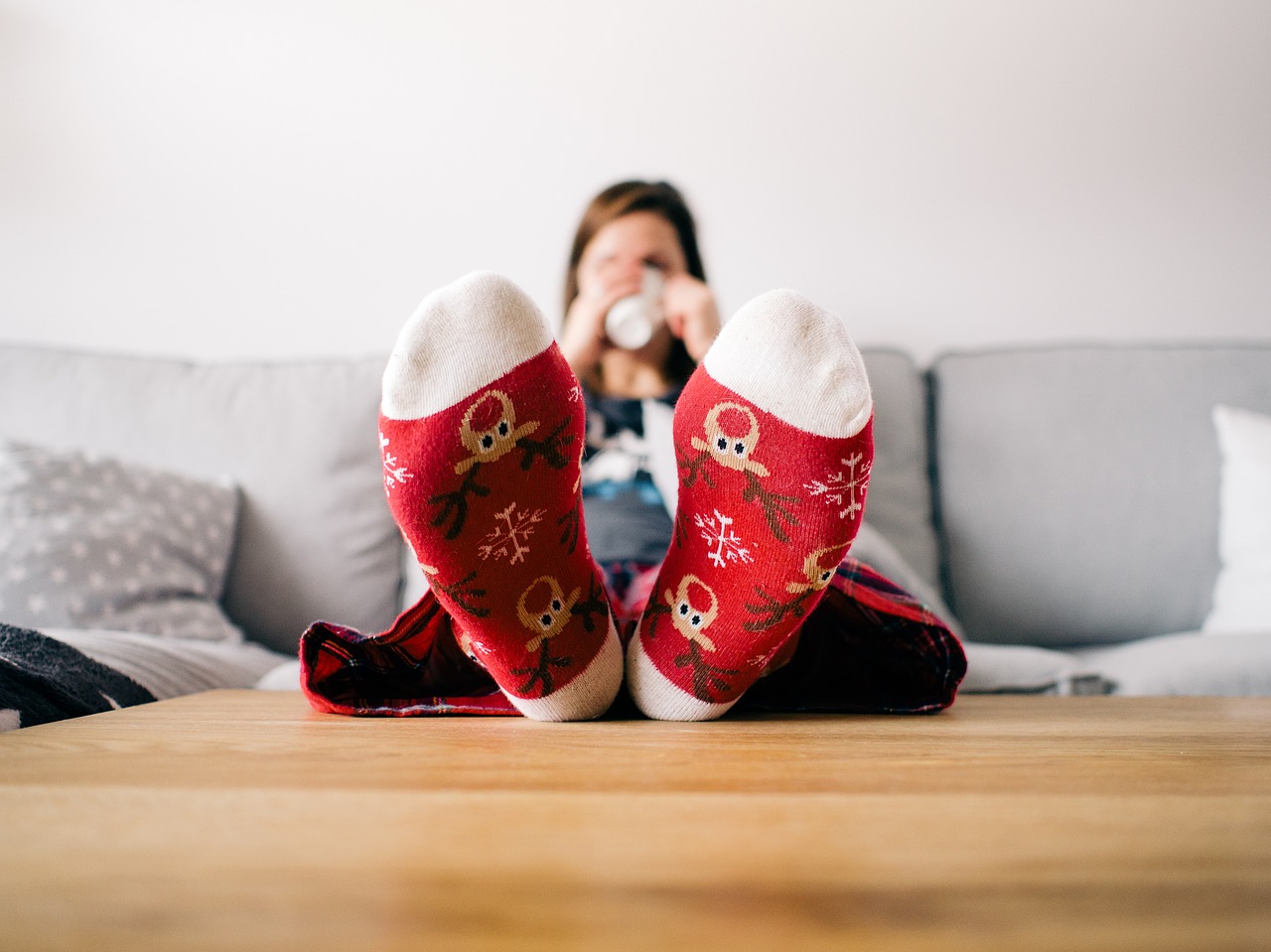 Image - feet socks living room person