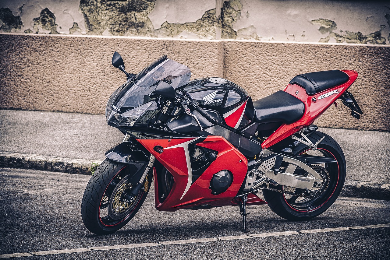 Image - motorbike red motorcycle motor