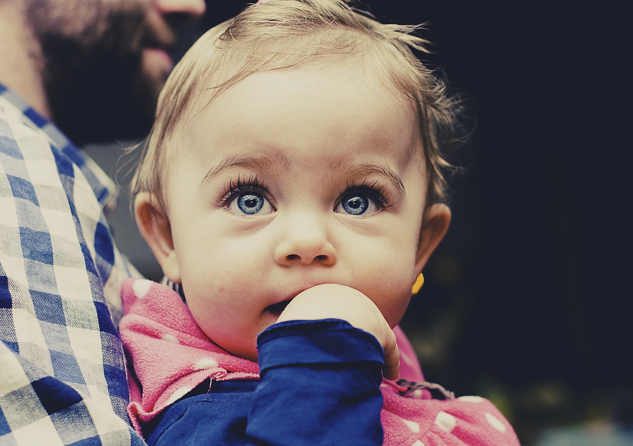 Image - baby child toddler looking girl