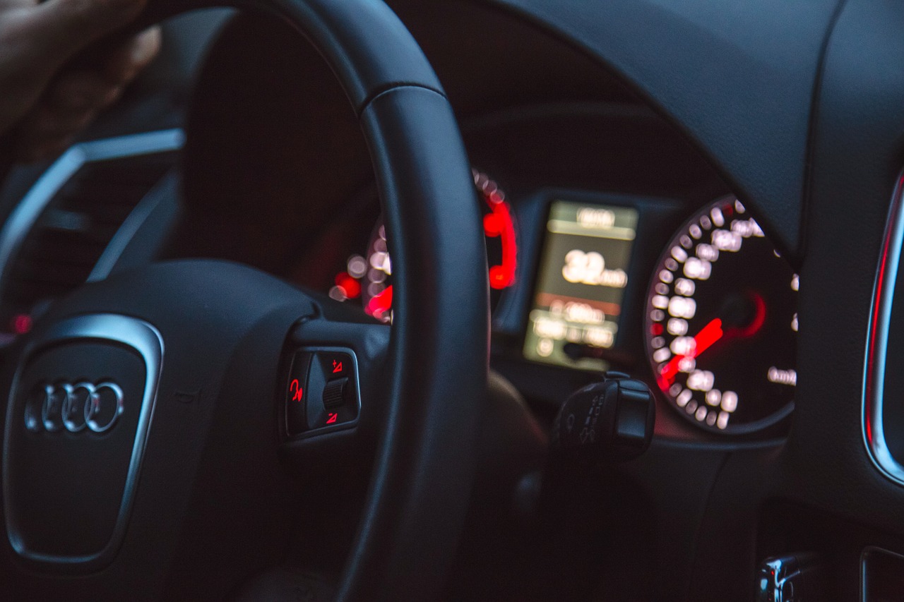 Image - car audi steering wheel dashboard
