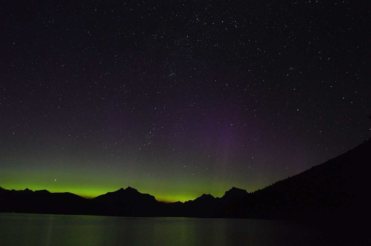 Image - aurora borealis night