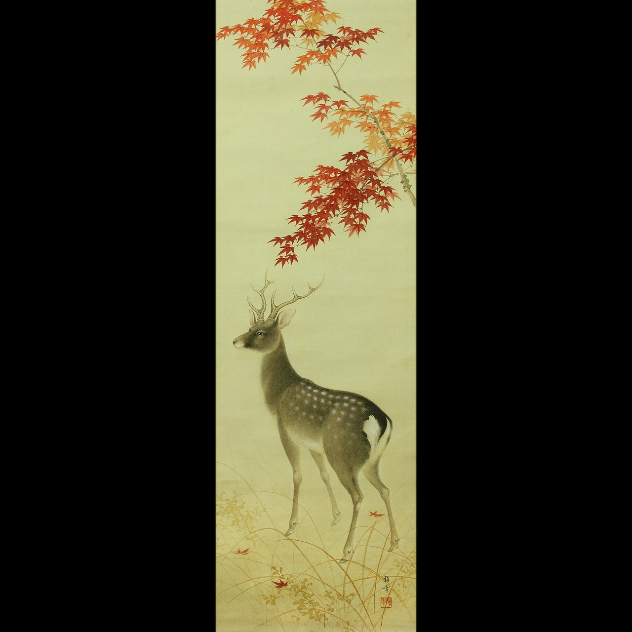 Image - japan japanese scroll deer stag