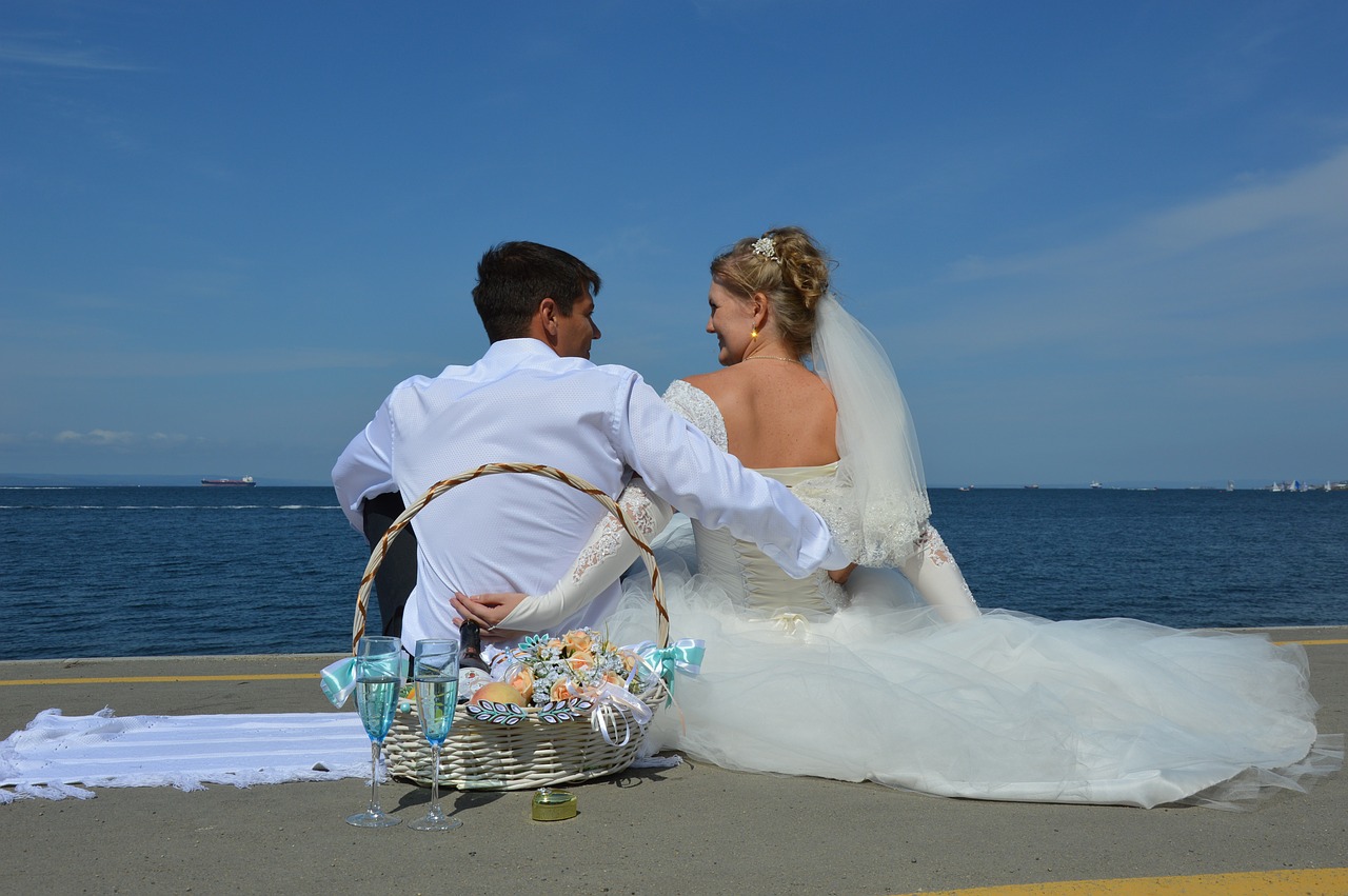Image - love wedding sea romantic bride