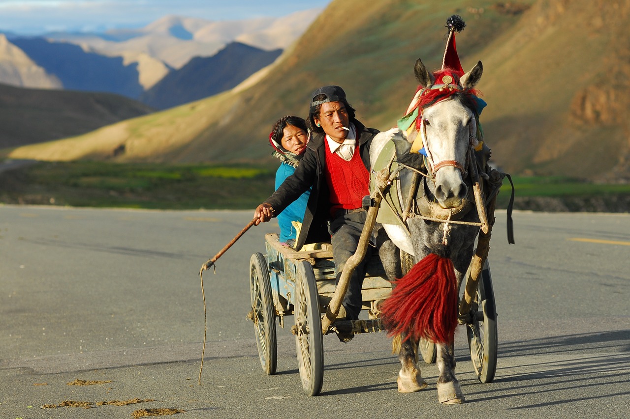 Image - tibet transport landscape coach