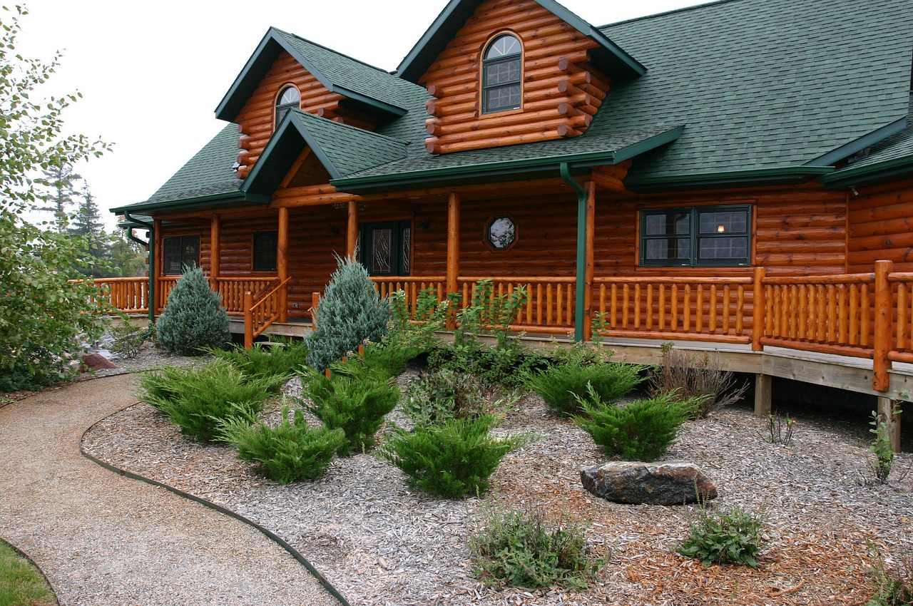 Image - log home house cabin log cabin