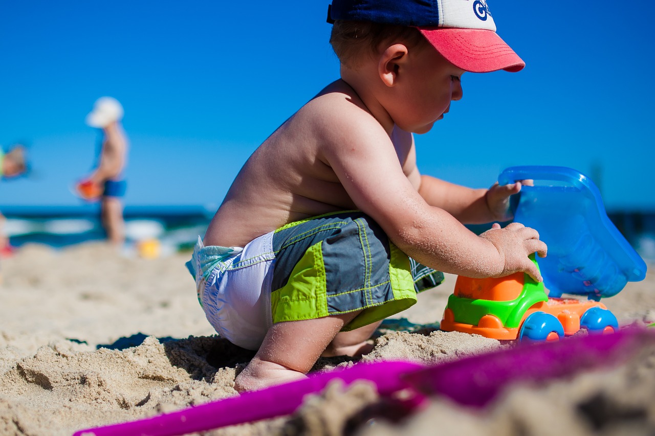 Image - boy child fun beach sea colors