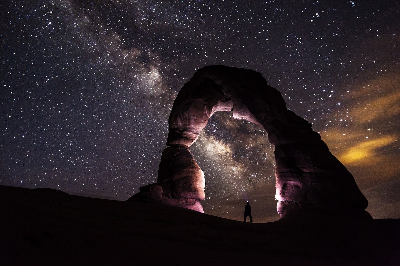 Image - delicate arch night stars landscape