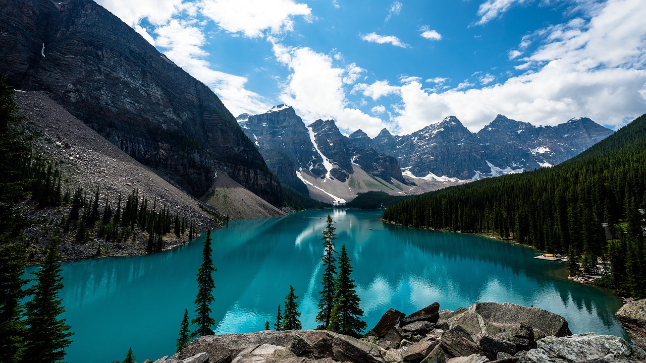 Image - mountains river lake sky landscape