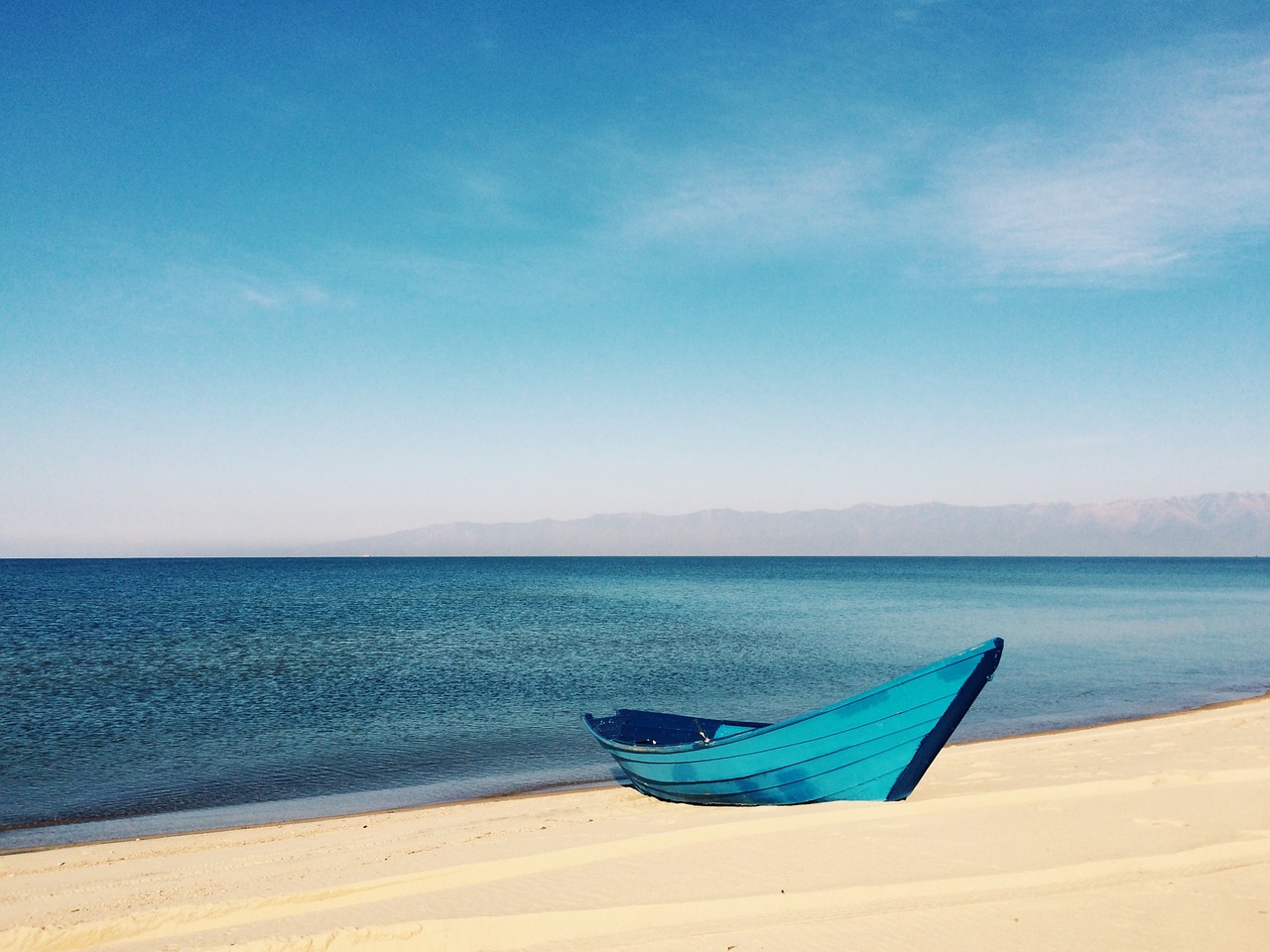 Image - boat beach sand ocean sea coast