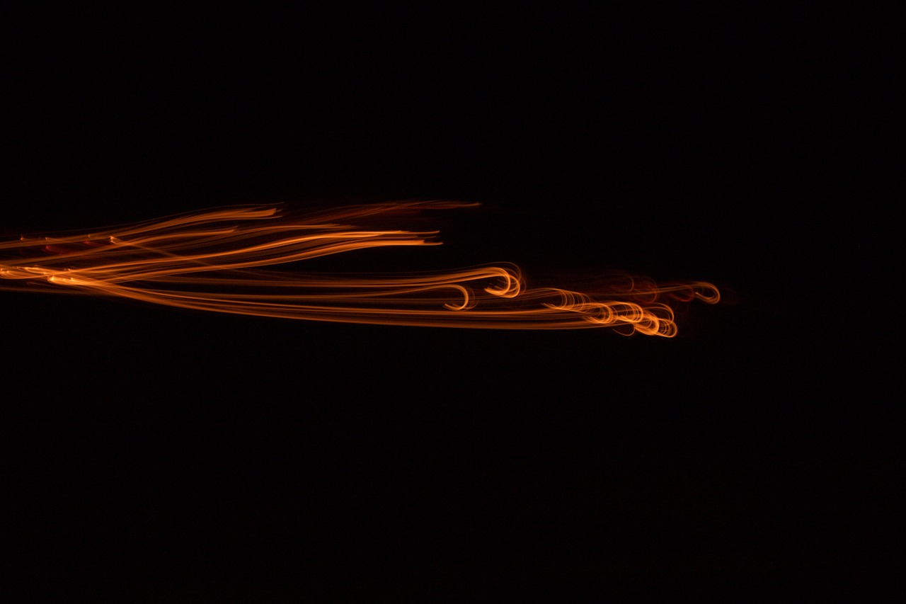 Image - fire black night flame