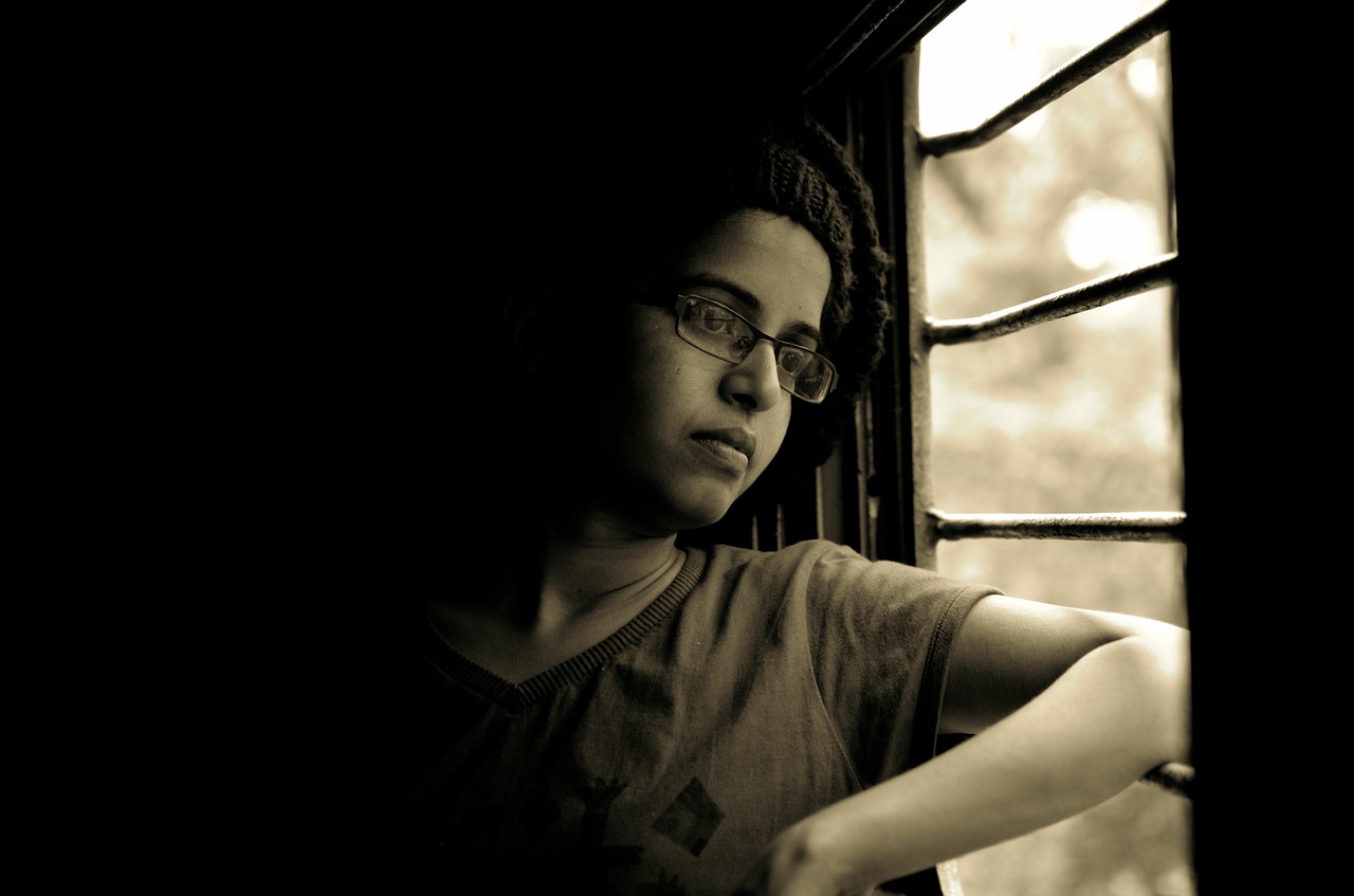 Image - boy person looking out window