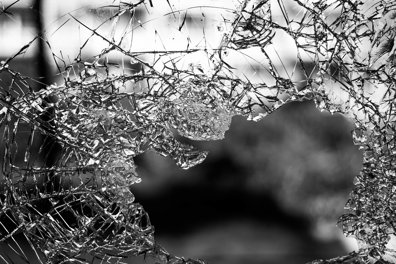 Image - glass shattered window destruction