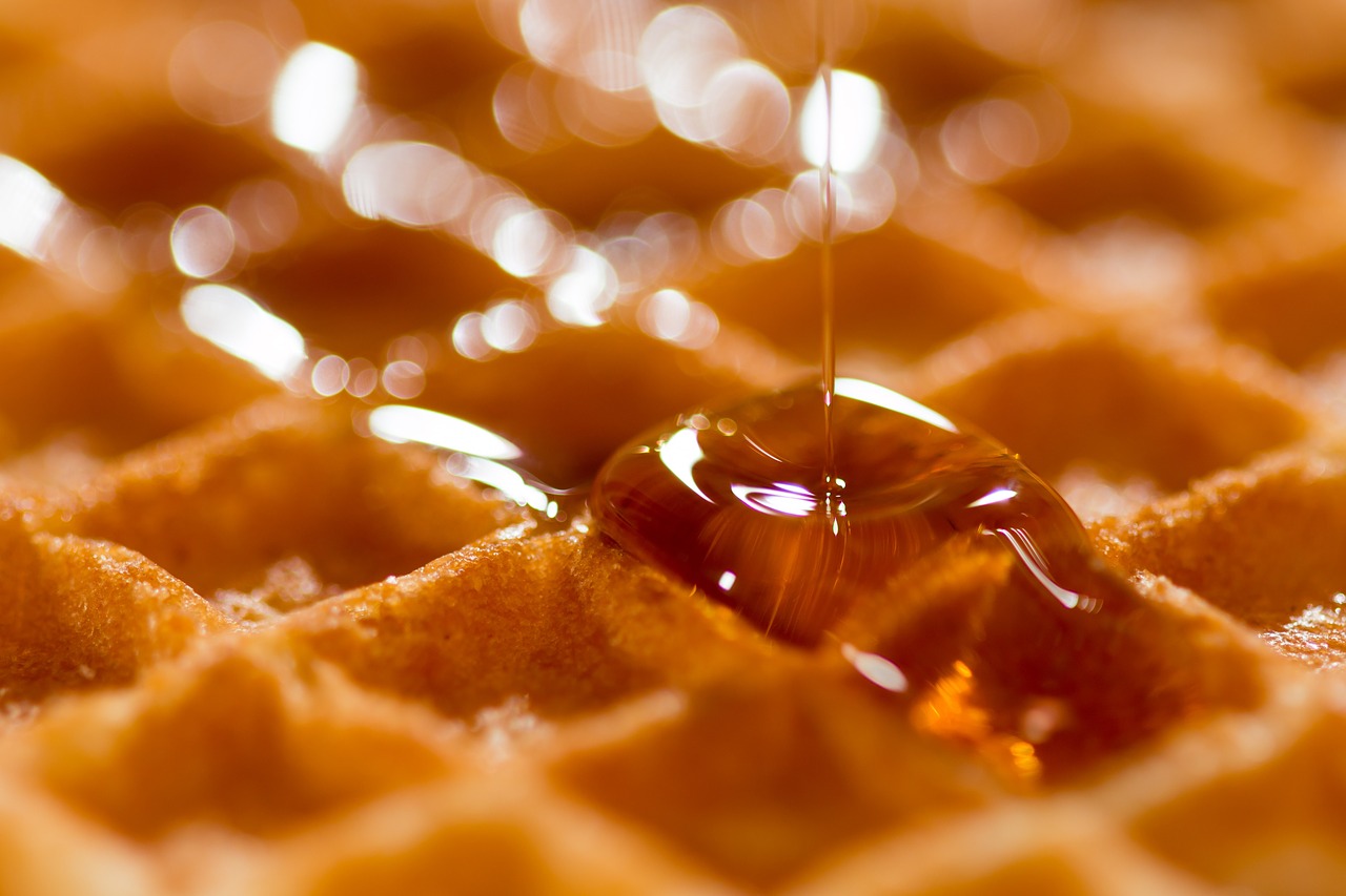 Image - waffle belgian syrup breakfast