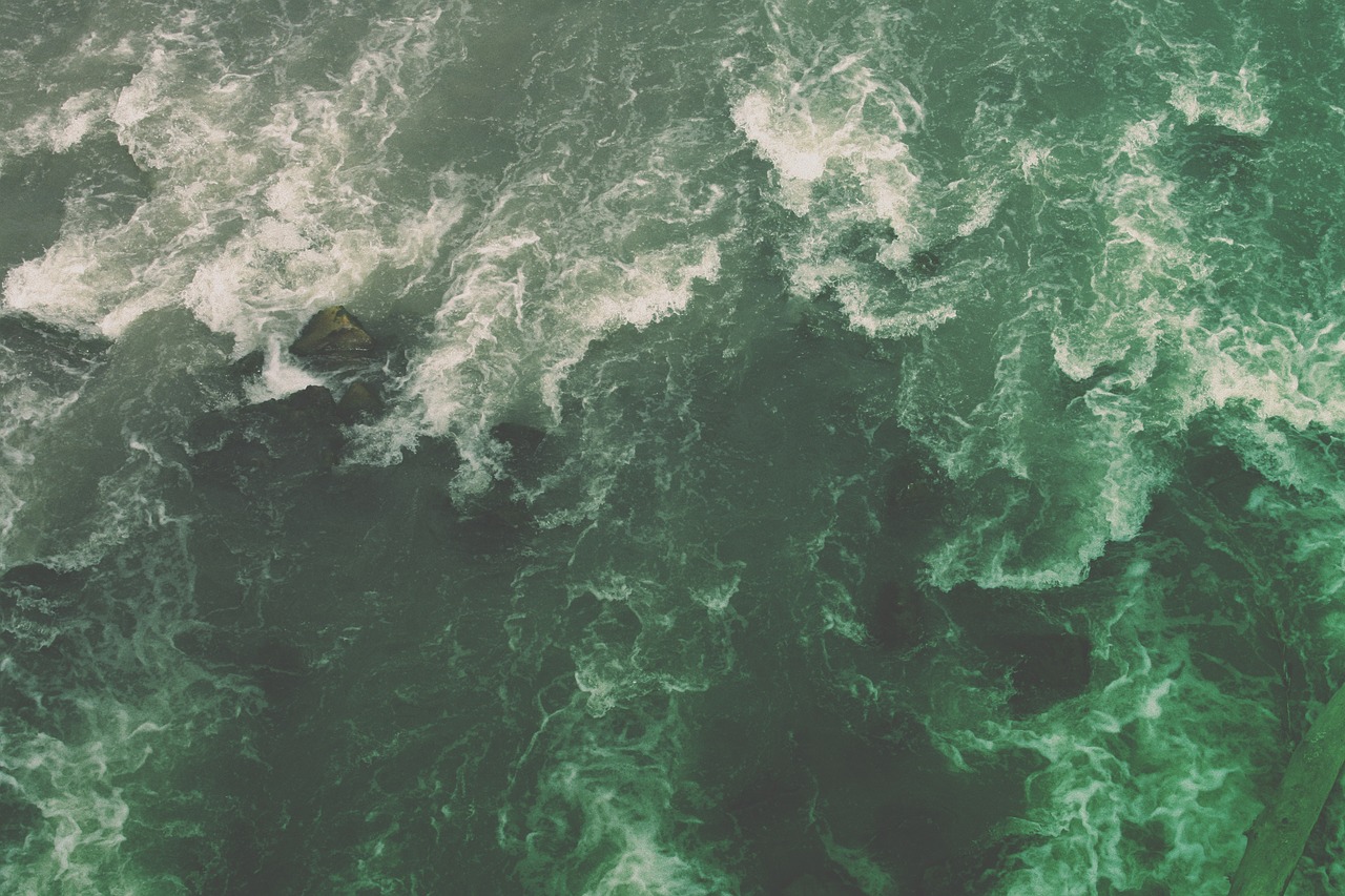 Image - ocean waves green water power sea