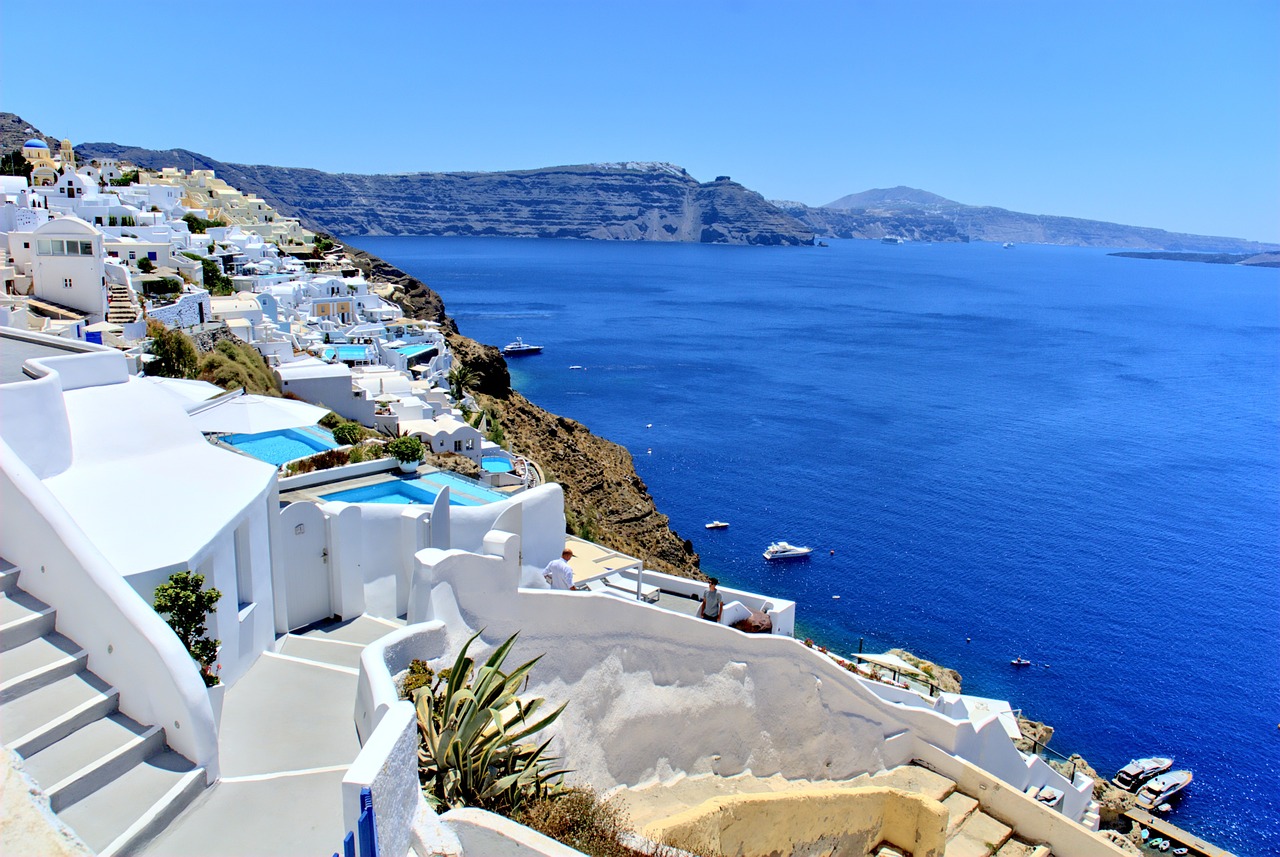 Image - greece santorini beach the sun