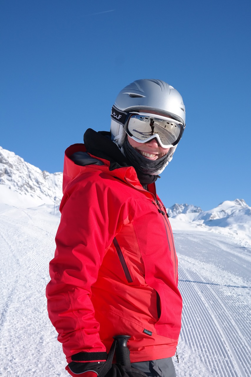 Image - skier skiing ski run ski snow